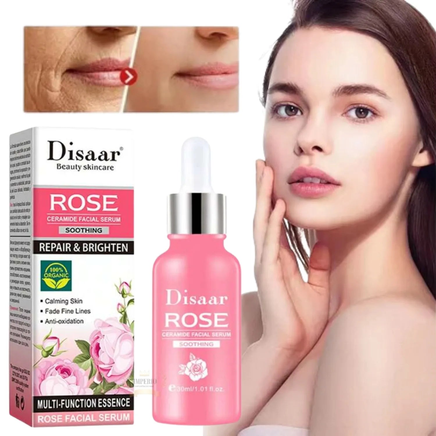 Sérum De Rosas Facial Hidratante Nutritivo Reparador 30 Ml Seca Día/noche